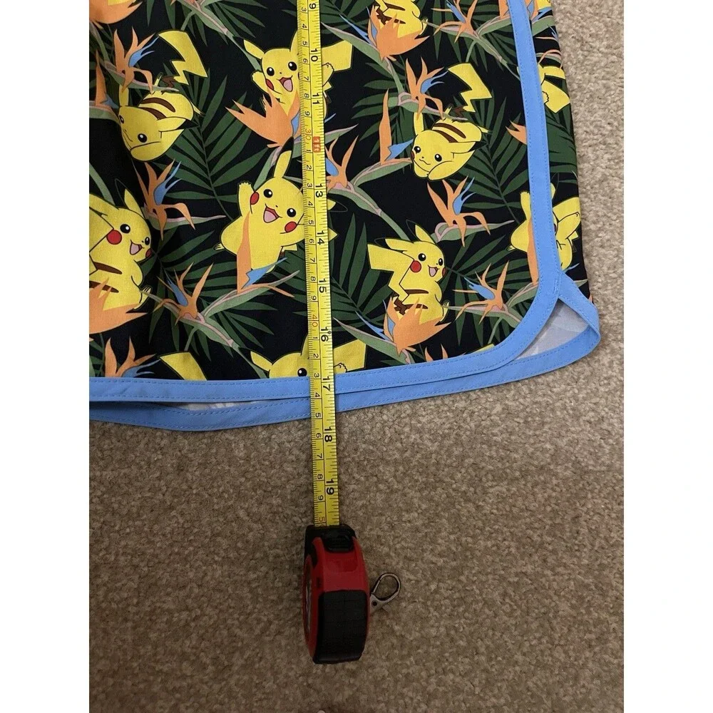 Hot Topic Pokémon Pikachu Tropical Print Board Shorts Swim Trunks Men's M